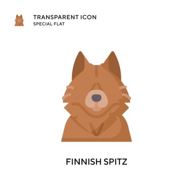 Fin tükürük vektör simgesi. Düz çizim. EPS 10 vektörü.