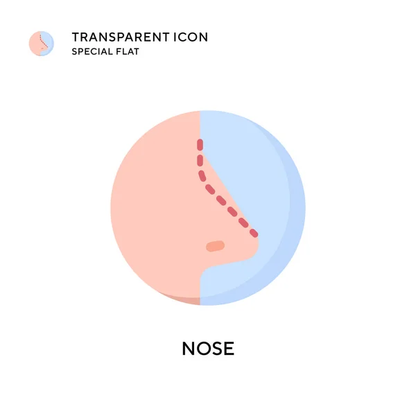 鼻子矢量图标 平面风格的插图 Eps 10病媒 — 图库矢量图片