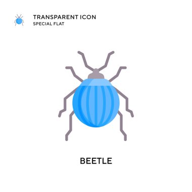 Böcek vektör simgesi. Düz çizim. EPS 10 vektörü.