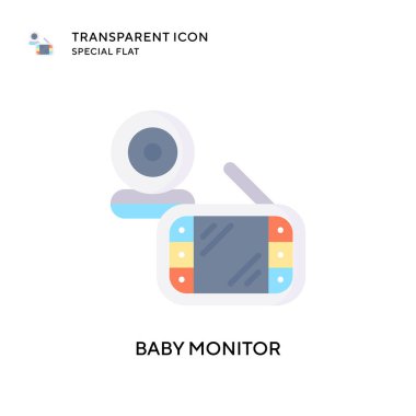 Bebek izleme vektör simgesi. Düz çizim. EPS 10 vektörü.