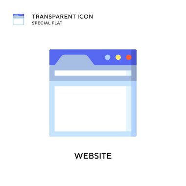 Web sitesi vektör simgesi. Düz çizim. EPS 10 vektörü.