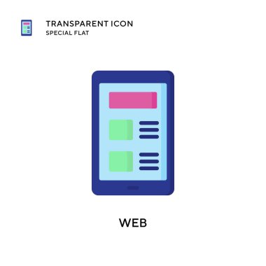 Web vektör simgesi. Düz çizim. EPS 10 vektörü.