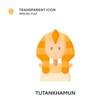 Tutankamon vektör simgesi. Düz çizim. EPS 10 vektörü.