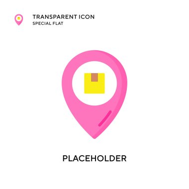 Yer tutucu vektör simgesi. Düz çizim. EPS 10 vektörü.