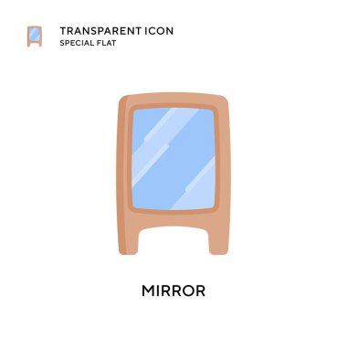 Ayna vektör simgesi. Düz çizim. EPS 10 vektörü.