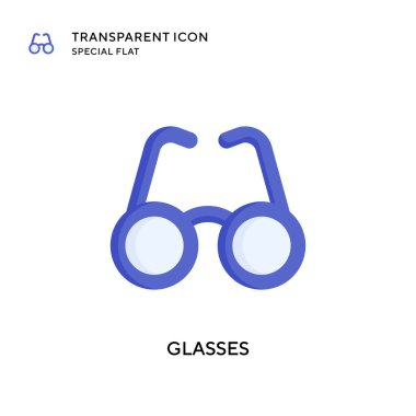 Gözlük vektör simgesi. Düz çizim. EPS 10 vektörü.