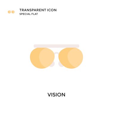 Vizyon vektör simgesi. Düz çizim. EPS 10 vektörü.