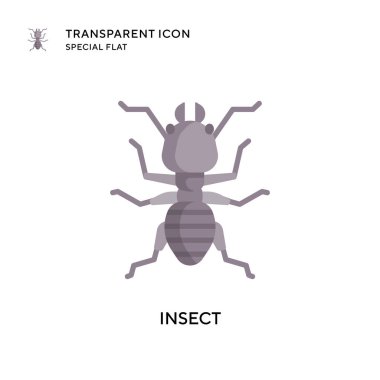 Böcek vektör simgesi. Düz çizim. EPS 10 vektörü.