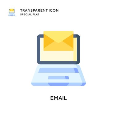 E- posta vektör simgesi. Düz çizim. EPS 10 vektörü.