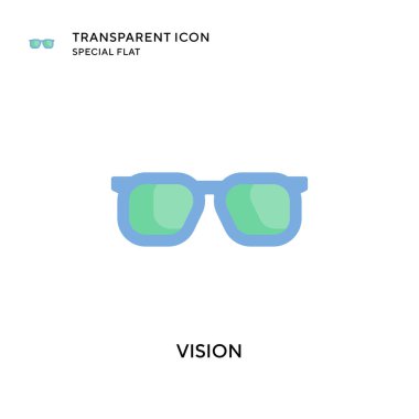 Vizyon vektör simgesi. Düz çizim. EPS 10 vektörü.