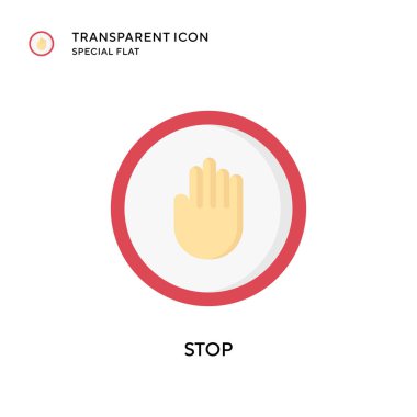 Vektör simgesini durdur. Düz çizim. EPS 10 vektörü.