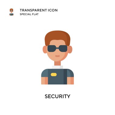 Güvenlik vektör simgesi. Düz çizim. EPS 10 vektörü.