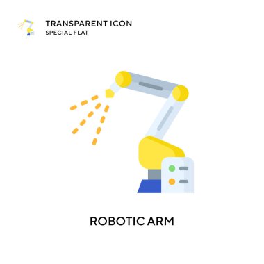 Robot kol vektör simgesi. Düz çizim. EPS 10 vektörü.