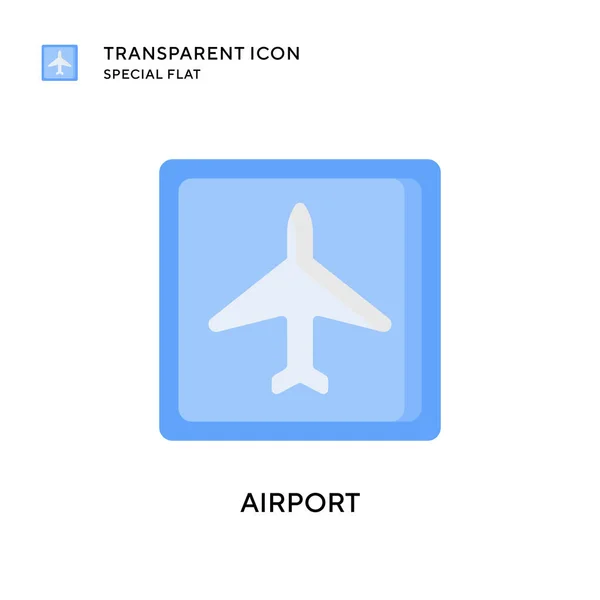 Icono Vectorial Aeropuerto Ilustración Estilo Plano Eps Vector — Archivo Imágenes Vectoriales