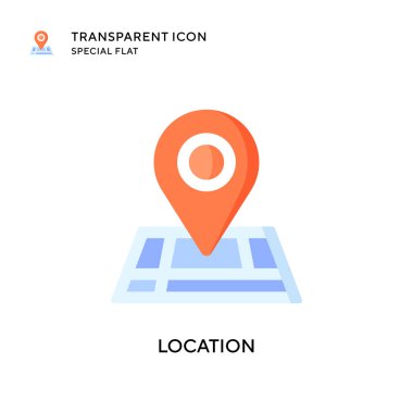 Konum vektör simgesi. Düz çizim. EPS 10 vektörü.