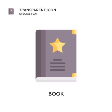 Kitap vektör simgesi. Düz çizim. EPS 10 vektörü.