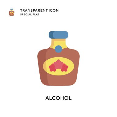 Alkol vektör simgesi. Düz çizim. EPS 10 vektörü.