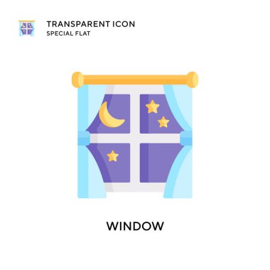 Pencere vektör simgesi. Düz çizim. EPS 10 vektörü.