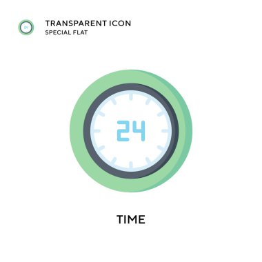 Zaman vektör simgesi. Düz çizim. EPS 10 vektörü.