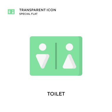 Tuvalet vektörü simgesi. Düz çizim. EPS 10 vektörü.