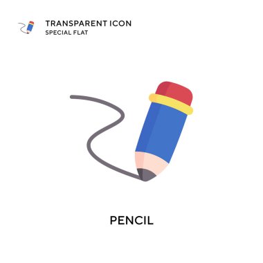 Kalem vektör simgesi. Düz çizim. EPS 10 vektörü.