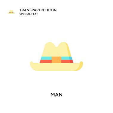 İnsan vektör simgesi. Düz çizim. EPS 10 vektörü.