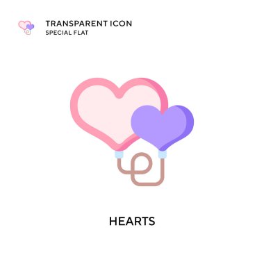 Kalp vektör simgesi. Düz çizim. EPS 10 vektörü.