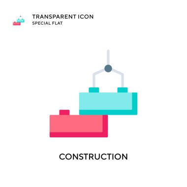 Yapım vektör simgesi. Düz çizim. EPS 10 vektörü.