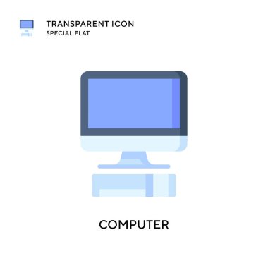 Bilgisayar vektör simgesi. Düz çizim. EPS 10 vektörü.