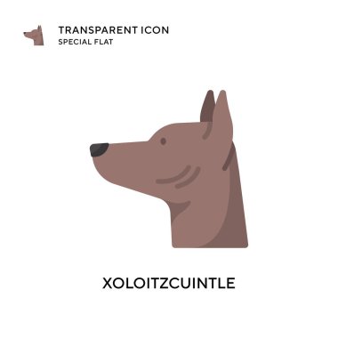Xoloitzcuintle vektör simgesi. Düz çizim. EPS 10 vektörü.