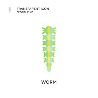 Solucan vektör simgesi. Düz çizim. EPS 10 vektörü.