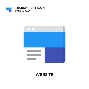 Web sitesi vektör simgesi. Düz çizim. EPS 10 vektörü.