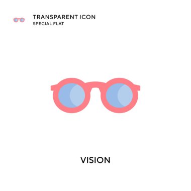 Vizyon vektör simgesi. Düz çizim. EPS 10 vektörü.
