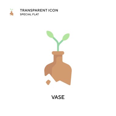 Vazo vektör simgesi. Düz çizim. EPS 10 vektörü.