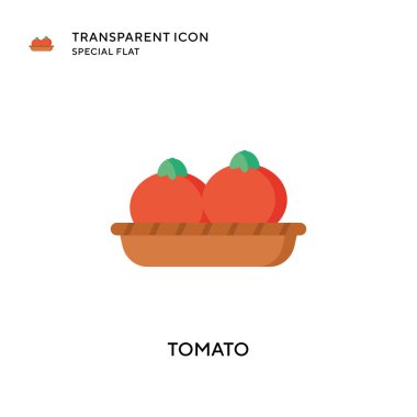 Domates vektör simgesi. Düz çizim. EPS 10 vektörü.