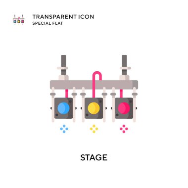 Sahne vektör simgesi. Düz çizim. EPS 10 vektörü.