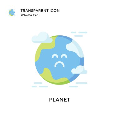 Gezegen vektör simgesi. Düz çizim. EPS 10 vektörü.