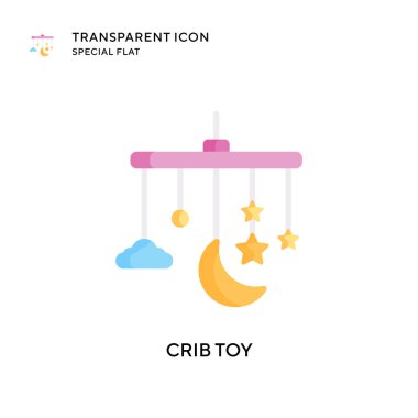 Beşik oyuncağı vektör simgesi. Düz çizim. EPS 10 vektörü.