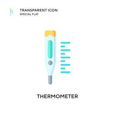 Termometre vektör simgesi. Düz çizim. EPS 10 vektörü.