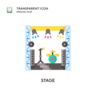 Sahne vektör simgesi. Düz çizim. EPS 10 vektörü.