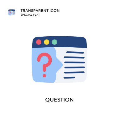 Soru vektör simgesi. Düz çizim. EPS 10 vektörü.