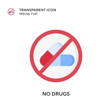 İlaç vektör simgesi yok. Düz çizim. EPS 10 vektörü.