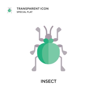 Böcek vektör simgesi. Düz çizim. EPS 10 vektörü.