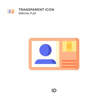 Kimlik vektör simgesi. Düz çizim. EPS 10 vektörü.