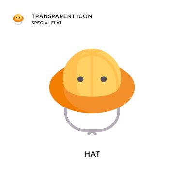 Şapka vektör simgesi. Düz çizim. EPS 10 vektörü.