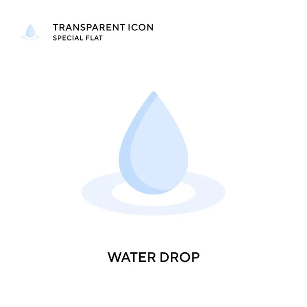 Wassertropfen Vektor Symbol Flache Illustration Eps Vektor — Stockvektor