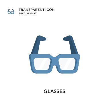 Gözlük vektör simgesi. Düz çizim. EPS 10 vektörü.