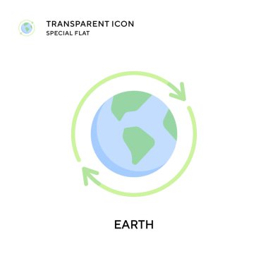 Dünya vektör simgesi. Düz çizim. EPS 10 vektörü.