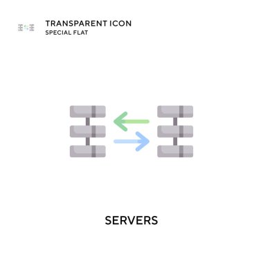 Sunucu vektör simgesi. Düz çizim. EPS 10 vektörü.