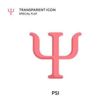 Psi vektör simgesi. Düz çizim. EPS 10 vektörü.